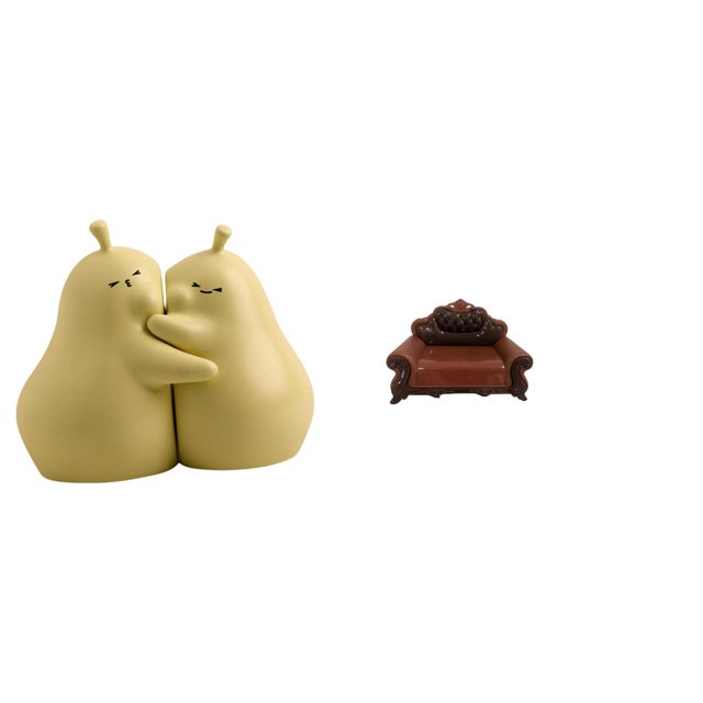 Soporte Para Libros Con Forma De Pera Abrazada, Sujetalibros De Cerámica, Modelo De Silla En Miniatura, Fina Artesanía, Adorno Para Estantería, Micro Paisaje, Regalo