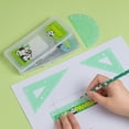 thumbnail image 5 of Régule d'Étudiant Panda Mignon Ensemble de 4 avec Triangles Règle Droite Règle en Plastique Règle pour Mesurer Dessin Bleu, 5 of 5
