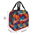 thumbnail image 2 of KLL Colorful Hawaii Palms Print Insulated Lunch Bag Women, Reusable Cute Tote Lunch Box for Adult & Men, Leakproof Cooler Lunch Bags for Work Office Travel Picnic, 2 of 5