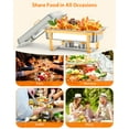 thumbnail image 6 of Stainless Steel Chafing Dishes Buffet Set, 8 Qt 2/4/6 Pack Rectangular Catering Chafer Warmer Set with Trays Pan, Lid and Folding Frame Stand, for Kitchen Party Banquet Dining, 6 of 7