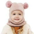 thumbnail image 2 of Uds. Conjunto de bufanda y sombrero de invierno para bebé, bufanda Unisex para niños pequeños, 2 of 8