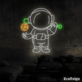 thumbnail image 3 of Craftnamesign Astronaut Baseball Neon Sign, Baseball Club Decor, Kid Gifts, 3 of 4