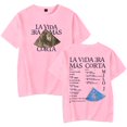 thumbnail image 1 of Milo J La Vida Era Mas Corta Camiseta Mujeres Hombres Casual Cuello Redondo Manga Corta Camiseta De Moda, 1 of 5