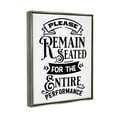 thumbnail image 4 of Stupell Industries Please Remain Seated Humorous Vintage Bathroom Saying Graphic Art Luster Gray Floating Framed Canvas Print Wall Art, Design by Lettered and Lined, 4 of 5