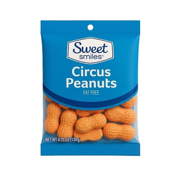 Sweet Smiles Circus Peanuts Candy, 4.75 oz Bag