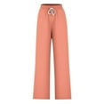 thumbnail image 4 of Yufatyle Wide Leg Pants Women Solid Color Drawstring Elastic Waisted Loose Fit Sweatpants Trousers M, 4 of 4