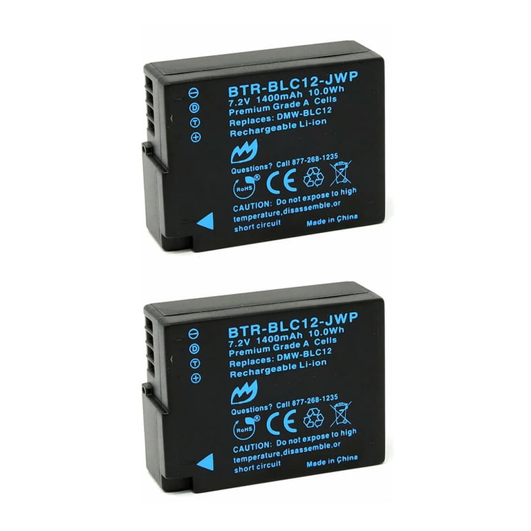 Replacement for Panasonic Lumix DMC-G7 Battery (2-Pack, 1400mAh