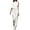 White, variant on Jumpsuit Solid Color Jumpsuit Straight Pants Simple And Exquisite Design,White Women'S Polyester Jumpsuit 2XL