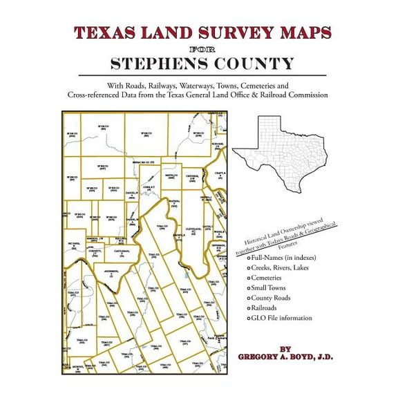 Texas Land Survey Maps for Stephens County (Paperback)