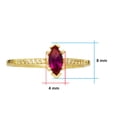 thumbnail image 2 of Anillo Lagrima Rubí Horoz Oro 10K #7 W1133, 2 of 5