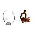 thumbnail image 1 of Portabotellas de vino,Soporte para botellas de vino,soporte para botellas de vino,estante de hierro,Decoración de gabinete de vino tinto de regalo de barra de cocina,Figura de pensador, 1 of 8