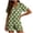 #3, variant on Pajama Sets for Women 2 Piece Cute Print Ruffle Short Sleeve Notch Collar Bow Front Tie Up Shirt and Shorts Women's Pajama Sets for Sleepwear,L