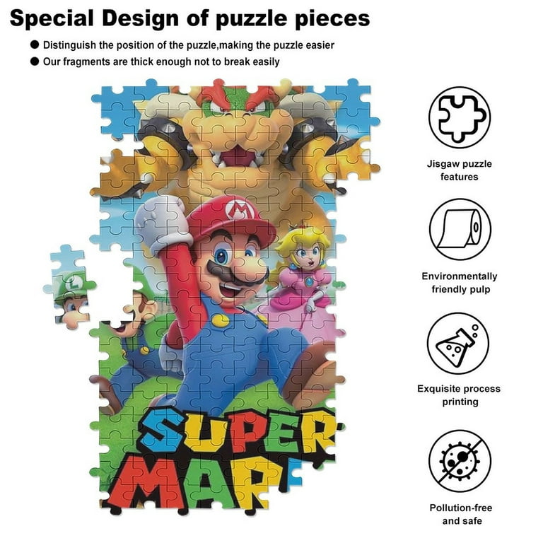 200 Piece Puzzle for Adults - Mario Jigsaw Puzzle for Kids Boys Girls