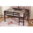 thumbnail image 6 of Full Rubber Wood Loft Bed with Ladder,Espresso, 6 of 9