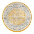 thumbnail image 3 of Unique Loom Baracoa Collection Area Rug - Prado (4' Round Yellow/Ivory), 3 of 7
