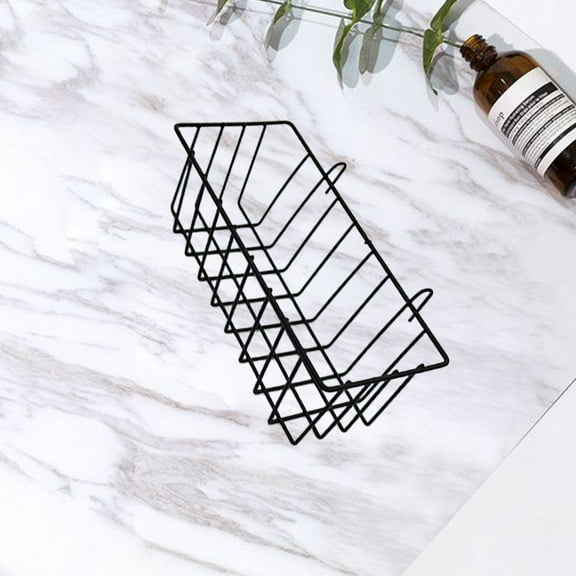 FRCOLOR Hanging Shelfs 1Pcs 23x10x8cm Iron Grid for Wall Mounted Storage in Black