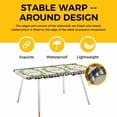 thumbnail image 4 of Spring Eucalyptus Leaves Table Cloths for 8 Foot Rectangle Tables, Farmhouse Botanical Burlap Paid Patio Waterproof Elastic Fitted Tablecloths, Washable Rectangular Table Cover for Camping, 4 of 8