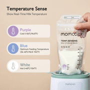 Momcozy Breastmilk Storage Bags 120 Ct, Temp-Sensing Discoloration Breastfeeding Storage Bag 6oz/180ml