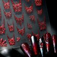 thumbnail image 3 of Pegatinas para uñas ZASKHLD araña 5D rojo Halloween, 3 of 7