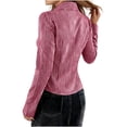 thumbnail image 5 of Womens Long Sleeve Striped Button Down Blouse Tops Slim Fit Collared Dress Shirts, 2026 Summer Casual Business Office Work Outfits Wrinkle Free Trendy Clothes, 5 of 5