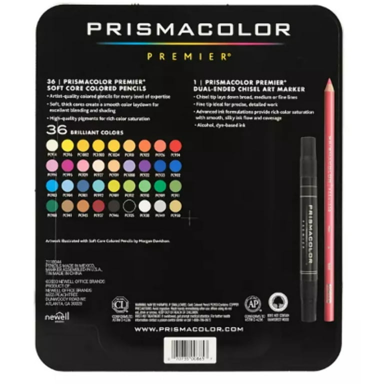 Prismacolor Premier Soft Core Colored Pencils, 36 Count, Smooth