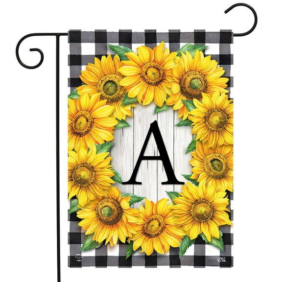 Briarwood Lane Sunflowers Monogram A Garden Flag