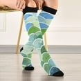 thumbnail image 5 of Coolnut Mermaid Compression Socks, 1 Pack Women Men Long Stocking (20-30mmHg) Travel Knee High Stockings for Athletic Sports,Running,Cycling,Nursing, 5 of 6