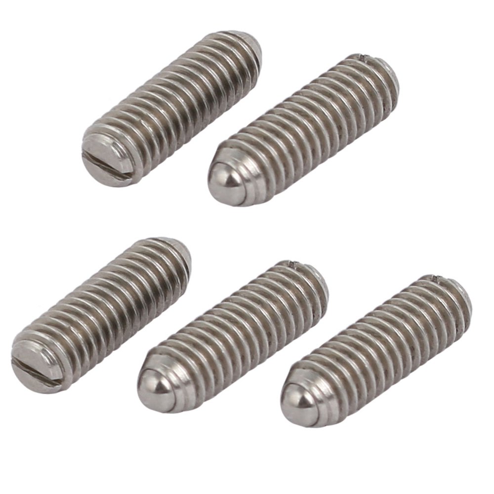 Unique Bargains M4x12mm 304 Stainless Steel Body Slotted Ball Style