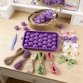 thumbnail image 4 of 2 Pack Silicone Grape Soap Mold DIY Soap Making Kit – Flexible Easy Release Soap Mold with Colorful Twine Ropes, Bows for Handmade Soap Crafting, 4 of 8