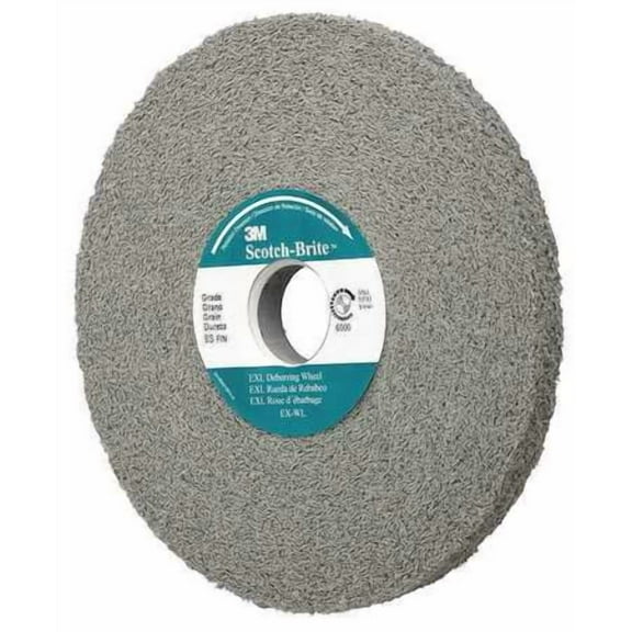 Scotch-Brite Exl Deburring Wheel, 8-Sf, 6x1/2x1, Fine, 6000 Rpm, Silicon Carbide