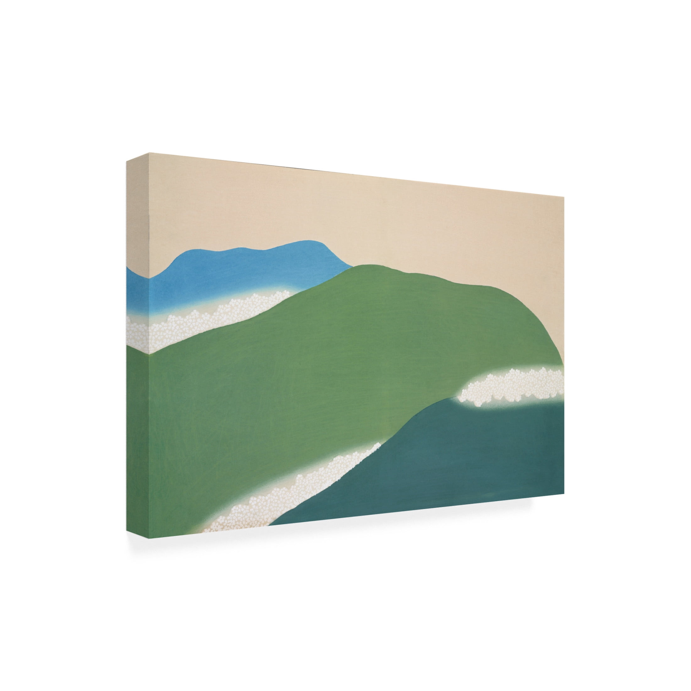 Trademark Fine Art Pictufy  Green mountains from Momoyogusa Canvas Wall Art