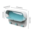 thumbnail image 2 of Organizador De Baño, Estantes Flotantes, Estante De Almacenamiento De Gafas Montado En La Pared, Sin Perforación Para Inodoro De Cocina Scienceny HA036864-00, 2 of 6
