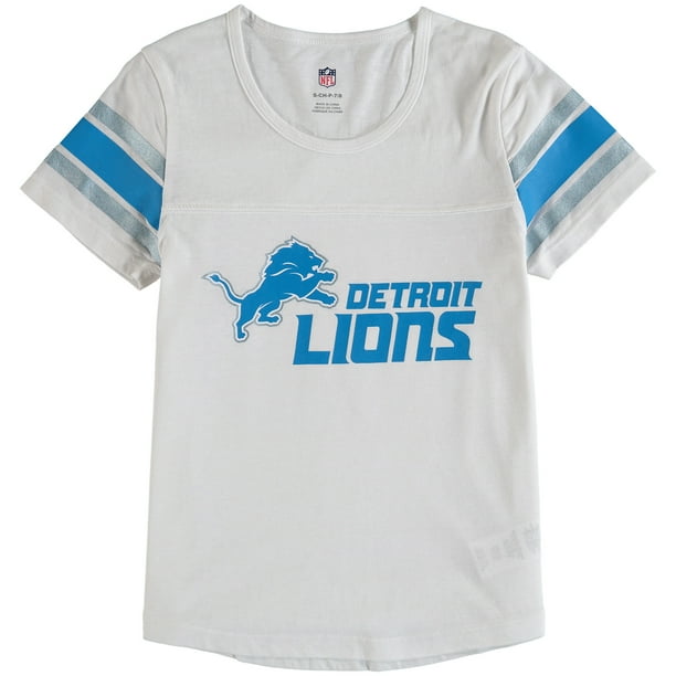Detroit Lions Girls Youth Team Pride Burnout Short Sleeve T-Shirt - White - Walmart.com