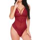 thumbnail image 1 of Pijamas de encaje Cuello en V delgado Forma de U Sin espalda Sin mangas Encantador Body de encaje para mujer Lady Wine Red S, 1 of 6