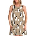 thumbnail image 1 of Balery Lovely Penguin Vestidos de verano para mujer con estampado: vestido holgado sin mangas, vestido playero informal y cómodo para días calurosos., 1 of 7