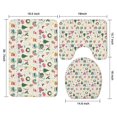 thumbnail image 3 of Beige Christmas Santa Pattern Bathroom Rugs Sets 3 Piece,Toilet Cover Set,Absorbent Non Slip Bathroom Mats Sets with U-Shaped Contour Rug Toilet Rug Set, 3 of 5