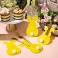 thumbnail image 4 of 4Pcs Easter Bunny Cutlery Holder Plush Tail Decor Rabbit Shape Cutlery Cover Cutter Fork Bag Happy Easter Party Decoration-Yellow, 4 of 8