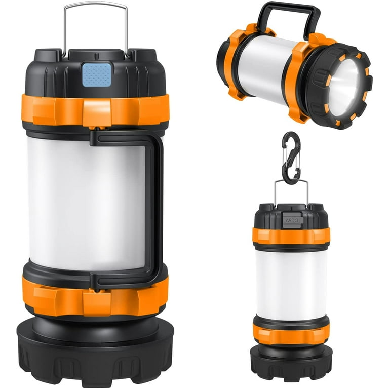  Lighting EVER 1000LM LED Camping Lantern Rechargeable, 4400mAh  Power Bank, Camping Essential with 4 Light Modes, IP44 Waterproof Lantern  Flashlight for Hurricane Emergency, Hiking, USB Cable Included : Sports &  Outdoors