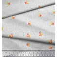 thumbnail image 3 of Soimoi Gray Poly Georgette Fabric Numbers & Glass Kitchen Printed Craft Fabric by the Yard 52 Inch Wide, 3 of 3
