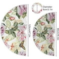 thumbnail image 3 of FMSHPON Watercolor Flowers Xmas Christmas Tree Skirt Stand Mat for Holiday Party Decoration Indoor Outdoor 36 inches, 3 of 6
