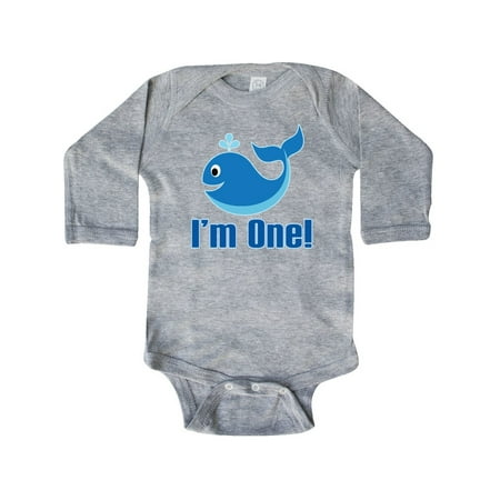 

Inktastic Babys 1st Birthday Boys Whale Gift Baby Boy Long Sleeve Bodysuit