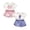 4pcs Baby Girl Summer Outfits-Pink+Blue, variant on Gerichy Girls Short Sleeve Shorts Suit Fashion Cartoon Fruit Plaid Print Children 4-Piece Outfits Tops Elastic Shorts Pants Set 4PCS Dailywear Sets