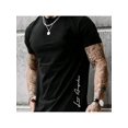 thumbnail image 1 of Men'S Trendy Creative Cursive Letter Pattern Print Shoulder T-Shirt, 1 of 5
