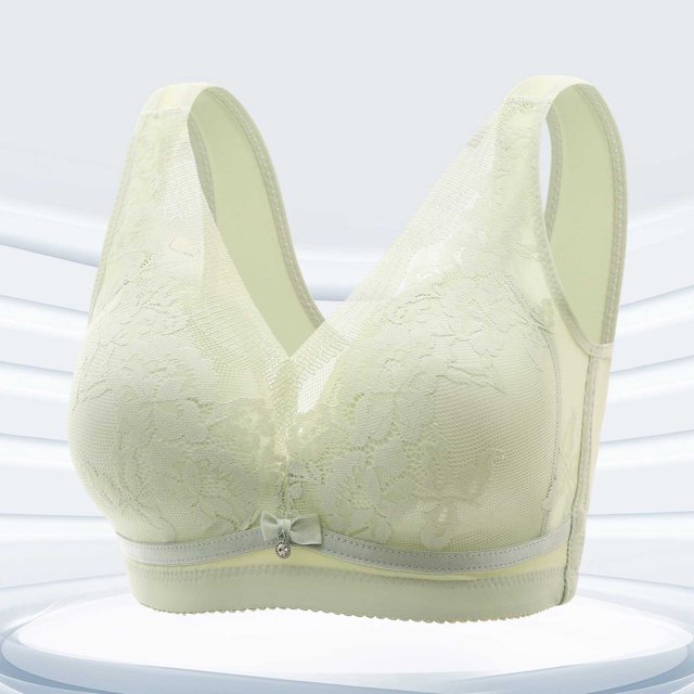 LOVZFMLL Bras for Women Woman Underwear Lace-adjustable Sexy Bra Without Rims For Comfortable Gathering And Receiving Breasts. Green 44