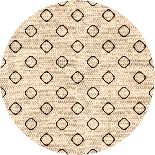 Ahgly Company Tapis Rond Lavable en Machine Intérieur Transitionnel Pérun Brun, 7 Pieds Rond