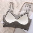 thumbnail image 6 of XUNKUSGA Workout Bras for Women Seamless womens bralettes Spaghetti Double Strap Comfortable Sports Bra Wirefree Scoop Neck Tank Top Bras, 6 of 6