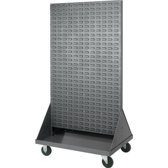 Quantum Storage Systems QMD-36H Solid Mobile Double Sided Louvered Panel 62 Shelves 72" H x 36" W x 25" D