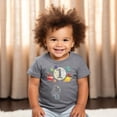 thumbnail image 4 of Olive Loves Apple 1st Birthday Rocket Astronaut Themed T-Shirts with Moon Balloon and Planets for Boys and Girls Granite Heather Shirt 18 Months, 4 of 6