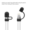 thumbnail image 2 of Cap Holder for Apple Pencil, Soft Elastic Silicone Keeper / Nib Cover / Connector Adapter Tether Set Protective Case Accessories for Tablet Stylus, iPad Pro, iPad 2018 (Black), 2 of 6