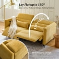 thumbnail image 5 of Modern Power Recliner Sofa with Adjustable Headrest and USB, Lumbar Support, Mustard, 5 of 10